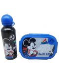 Комплект бутилка и кутия за храна Disney - Mickey Mouse, син - 3t