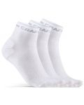 Комплект чорапи Craft - Core Dry Mid, 3 чифта , бели - 1t