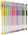 Комплект цветни гел химикалки Hama - Pastel & Classic, 15 броя - 1t