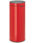 Кош за отпадъци Brabantia - Touch Bin New, 30 l, Passion Red - 1t