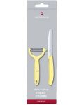 Комплект - Нож и белачка Victorinox - Swiss Classic, Trend Colors, светложълти - 1t