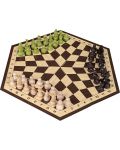 Класическа игра ThreeChess - Шах за трима, компактна дъска - 1t