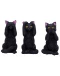 Комплект статуетки Nemesis Now Adult: Humor - Three Wise Felines, 8 cm - 1t