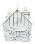 Детски комплект GОТ - Горска къща с животни за сглобяване и оцветяване - 4t