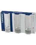 Комплект от 3 стъклени чаши за шот Luminarc - Islande, 60 ml - 2t