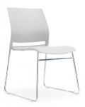 Комплект посетителски столове RFG - Gardena, 4 броя, бели - 1t
