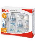 Комплект шишета Nuk First Choice - TC, 10 части, за момче - 2t