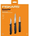Комплект ножове за белене Fiskars - Essential, 3 части - 2t
