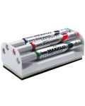 Комплект маркери Pentel Board Maxfilo - 4.0 mm, 4 броя + гъба - 1t