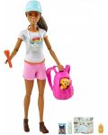 Комплект Mattel Barbie Wellness - Време за разходка сред природата с кученце - 3t