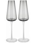 Комплект от 2 чаши за шампанско Blomus - Belo, 200 ml, сиви - 1t