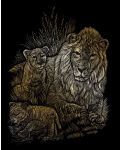 Комплект за гравиране Royal Gold - Лъвица и лъвчета, 20 х 25 cm - 1t
