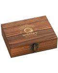 Комплект охладители за уиски  - базалтови, 12 броя, в дървена кутия - 2t
