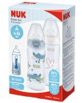 Комплект шишета Nuk First Choice - TC, 2 х 300 ml, за момче - 1t