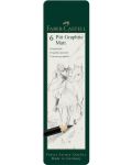 Комплект графитни моливи Faber-Castell Pitt - Matt, 6 броя - 1t