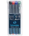 Комплект перманентни маркери Schneider Maxx 220 S - 4 цвята - 1t