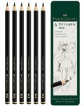 Комплект графитни моливи Faber-Castell Pitt - Matt, 6 броя - 2t