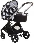 Комбинирана бебешка количка Chipolino - Елит, мастилен арт - 3t