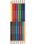 Комплект цветни моливи Faber-Castell Bicolor - 8 броя, 16 цвята - 2t