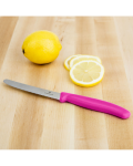 Комплект от 2 назъбени ножа Victorinox - Swiss Classic, 11 cm, розови - 2t