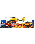 Комплект Dickie Toys - Транспортен камион със спасителен хеликоптер - 2t