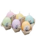 Комплект свещи LCA - Великденски яйца, Watermark Mix, 6 броя  - 1t