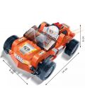 Конструктор BanBao - Състезателна кола, оранжева, 108 части - 3t