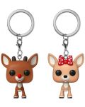 Комплект ключодържатели Funko Pocket POP! Animation: Rudolph The Red-Nosed Reindeer - Rudolph and Clarice - 1t
