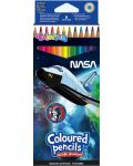 Комплект цветни моливи Colorino - Nasa, 12 цвята - 1t