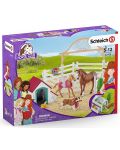 Комплект фигурки Schleich Farm World Horses - Кончетата на Хана и кучето Руби - 7t