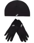 Комплект шапка и ръкавици Asics - Running Pack, черни - 1t