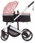 Комбинирана бебешка количка Chipolino - Енигма, Розова вода - 4t