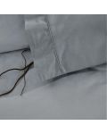 Комплект за спалня TAC - Basic Bieli, 100% памук ранфорс, антрацит - 2t