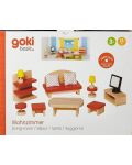  Комплект дървени мини мебели Goki - Обзавеждане за дневна - 2t