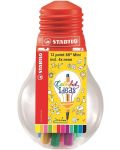 Комплект мини тънкописци Stabilo Point 88 - Mini Colorful Ideas, в крушка, 12 цвята - 1t