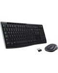 Комплект мишка и клавиатура Logitech - MK270, безжичен, черен - 1t