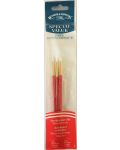 Комплект четки за рисуване Winsor & Newton - Синтетика, 3 броя - 1t