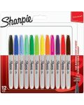 Комплект перманентни маркери Sharpie - F, 12 цвята - 1t