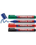 Комплект перманентни маркери Edding 300 - 4 цвята - 1t