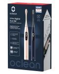 Комплект eлектрически четки за зъби Oclean - X Pro Digital Duo Set, златист/син - 4t