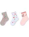 Комплект детски чорапи Sterntaler - За момиче, 17/18 размер, 6-12 месеца, 3 чифта - 1t