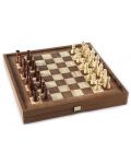 Комплект шах и табла Manopoulos - Цвят орех, 41 x 41 cm - 2t