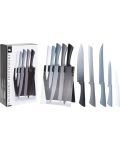 Комплект от 5 кухненски ножа H&S - с поставка, многоцветни - 3t