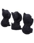 Комплект статуетки Nemesis Now Adult: Humor - Three Wise Kitties, 8 cm - 4t