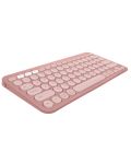 Комплект клавиатура и мишка Logitech - Pebble 2, безжичен, Tonal Rose - 6t
