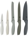 Комплект от 5 ножа MasterChef - Стомана, PP, многоцветни - 1t