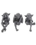 Комплект статуетки Nemesis Now Adult: Humor - Three Wise Goblins, 12 cm - 1t