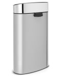 Кош за отпадъци Brabantia - Touch Bin New, 40 l, Metallic Grey, капак металик - 3t