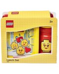 Комплект бутилка и кутия за храна Lego - Iconic Classic, червен, жълт - 2t