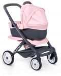 Количка за кукли 3 в 1 Smoby - Pram Quinny. светлорозова - 3t